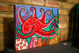 Octopus 11"x14" Acrylic Painting