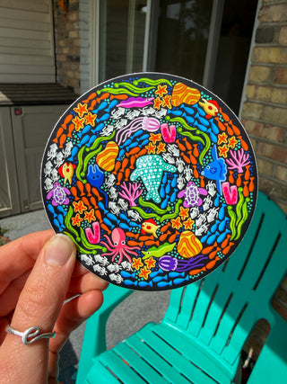 Colorful Coral Reefs 4in Sticker