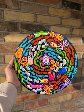 Colorful Coral Reef 10" Acrylic Painting