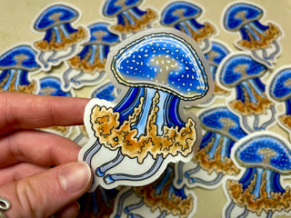 Australian Spotted Jellyfish Clear Sticker