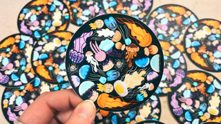 Jellyfish Circle Sticker