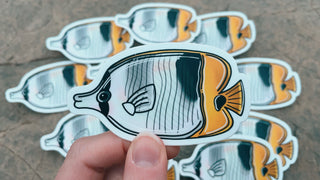 Double Saddle Butterflyfish Sticker