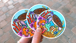 Coral Reef Circle Sticker
