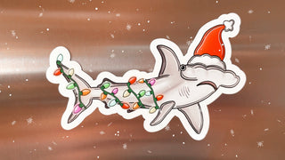 Santa Jaws Hammerhead Shark Magnet