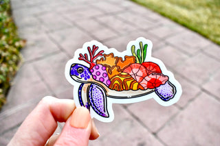 Connected Reefs Sea Turtle Sticker