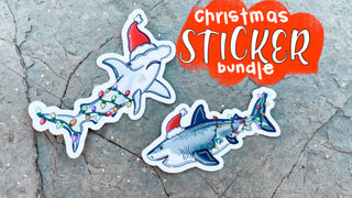 Santa Shark Sticker Pack