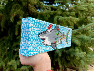 Santa Jaws Acrylic Painting 4"x12"