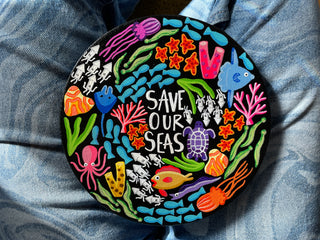 Save Our Seas 8" Acrylic Painting